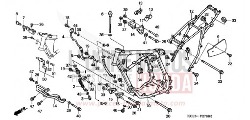 FRAME BODY XR250R3 de 2003